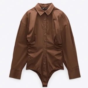 Zara NWT poplin body shirt